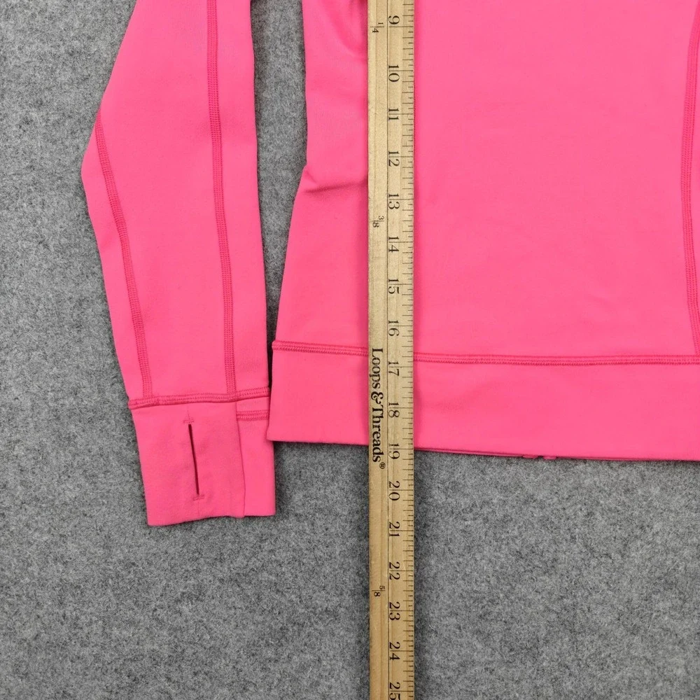 Ivivva Track Jacket Girls 8 Pink Colorblock Full Zip Thumbholes Lululemon